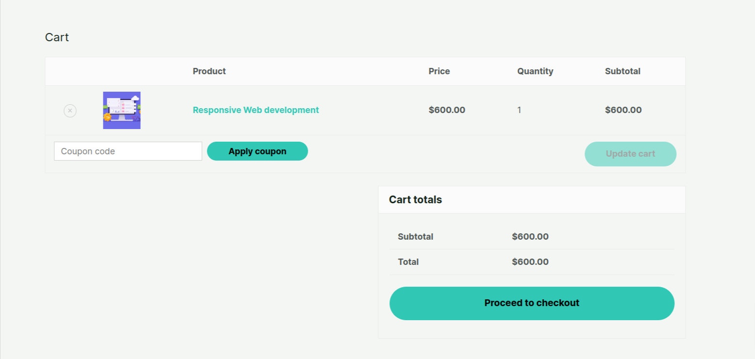 WooCommerce Cart Page