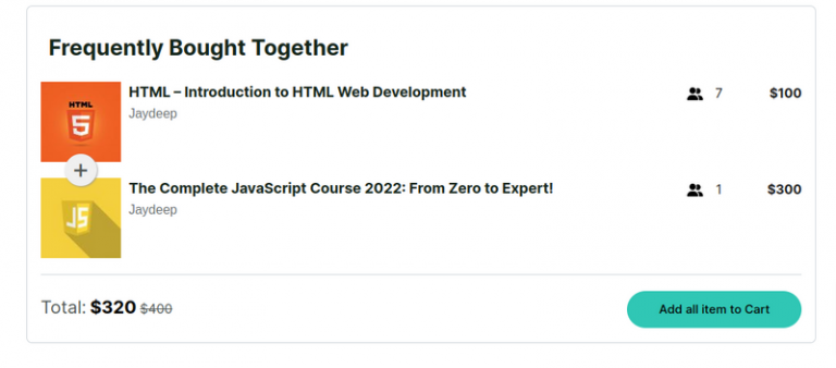 Frequently Bought Together for LearnDash