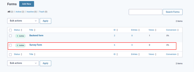 View your created form-2