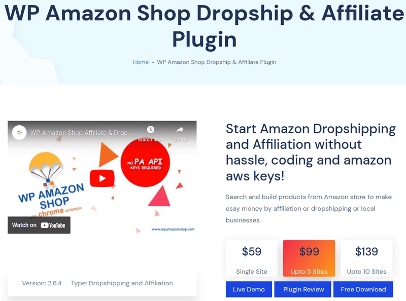 WP Amazon shop