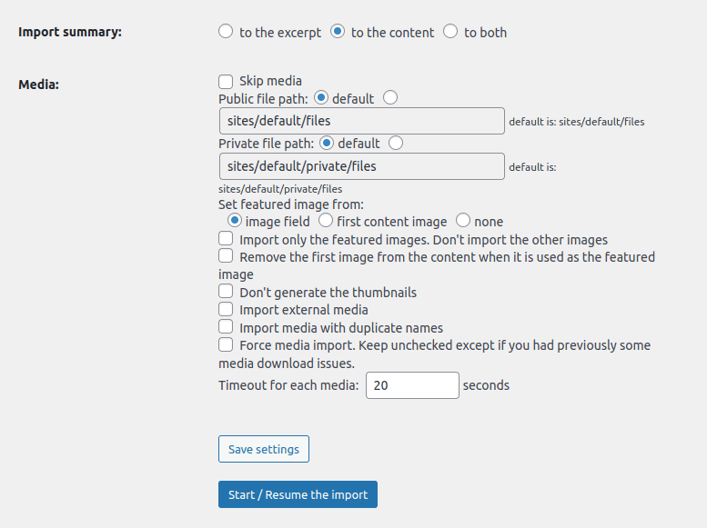 Import your Drupal into WordPress