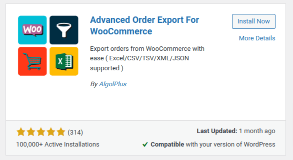 Advanced Exports for Woocommerce