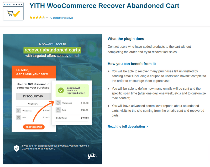 YITH WooCommerce Recover Abandoned cart