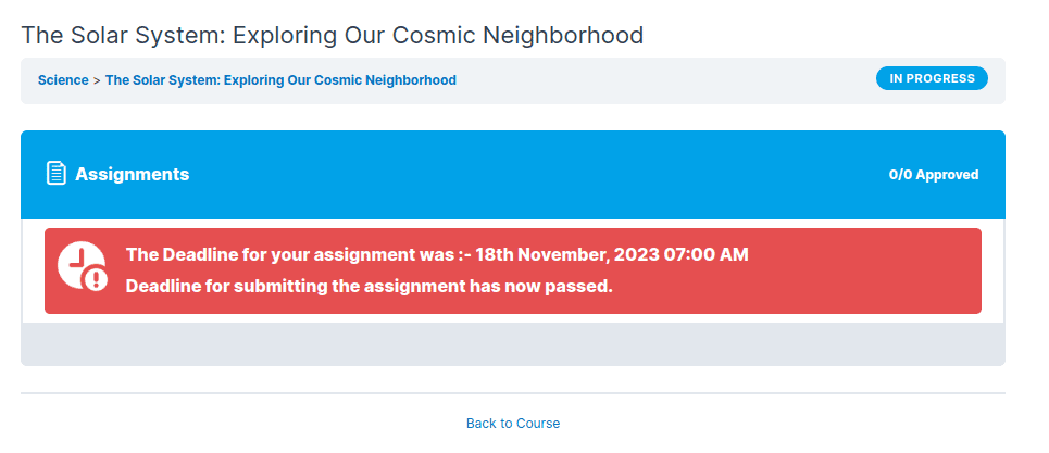 Deadline notification when stop submission is enabled