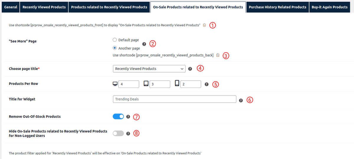 On-Sale Products related to Recently Viewed Products