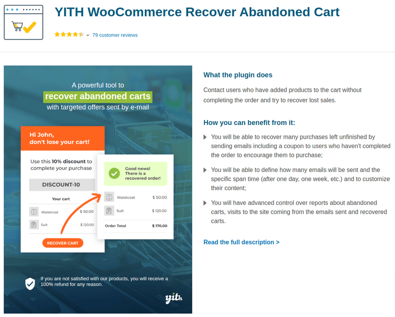 YITH WooCommerce Recover Abandoned cart