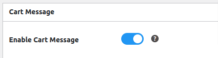 Enable Cart Message