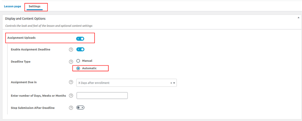 Deadline Type Automatic