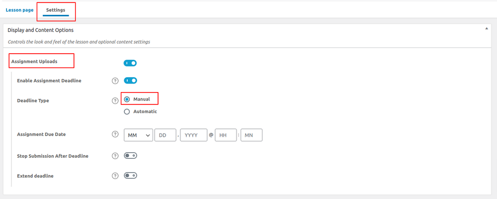 Deadline Type Manual