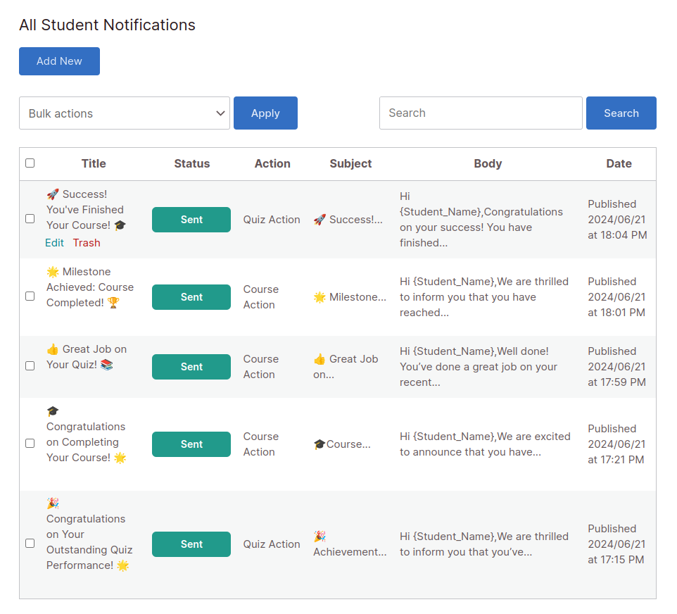 Frontend Notification Management